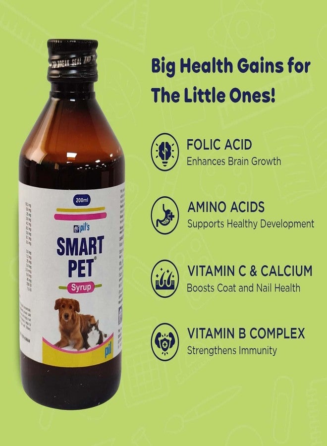 Pil Smart Pet Syrup for Dogs & Cats | Multivitamin Syrup for Healthy Skin, Stronger Bones & Faster Growth | Nutritional Supplement with Vitamins & Minerals That Supports metabolic processes (200ml) - Image 4